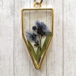 Handmade Forget Me Not Dried Flower Necklace